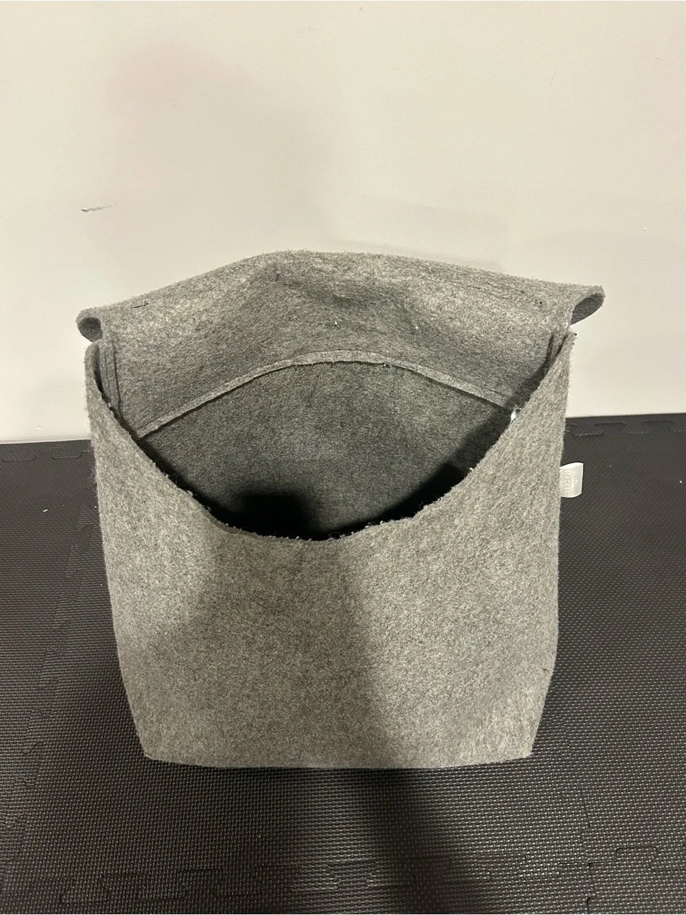 Stackers Grey Felt Bear Laundry Hamper